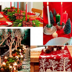 Christmas table decorations