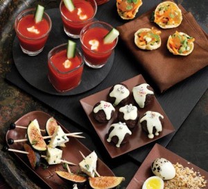 Vegetarian Christmas canape