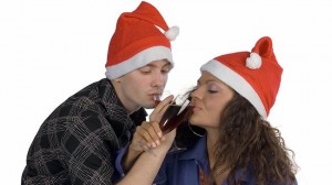 couple on christmas celebration