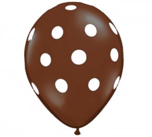 Chocolate Brown Polka Dot Latex Balloons –