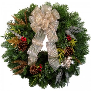 FRESH CHRISTMAS WREATHS Silver & Gold Glimmer Christmas Wreaths