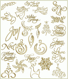 Christmas Gold machine embroidery designs