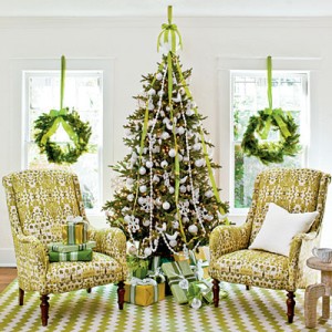 christmas tree in green theme