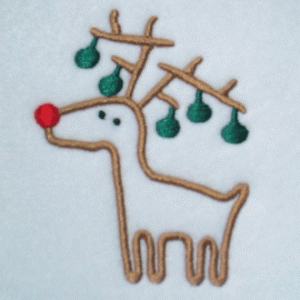 Christmas Embroidery Design Reindeer