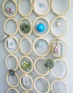 DIY Christmas Charm Holder From IKEA Scarf Hanger