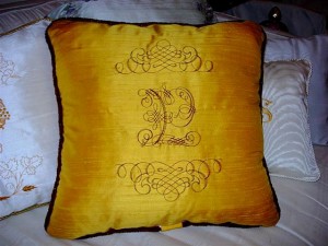 Pillow with Heraldic Embroidery