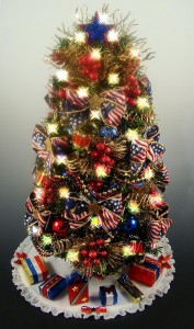 us flag christmas tree