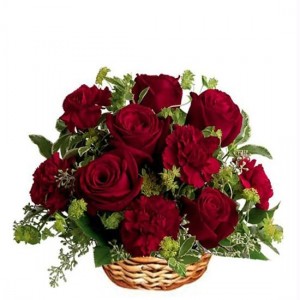 Wow Red Flowers Basket