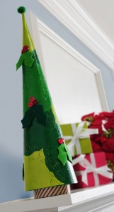 Mod Podge DIY doily Christmas tree.