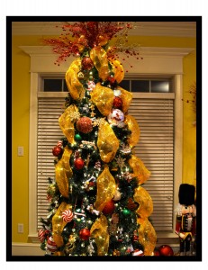 yellow christmat tree