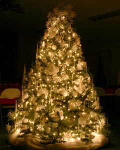 christmas tree white light