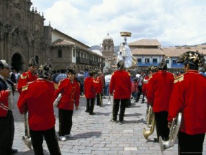 ·Religious Procession on Christmas Day, Cuzco, Peru, South America …