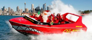 santa on boat