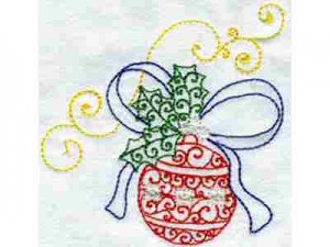 Machine Embroidery Designs – Christmas Ornament Lines Set