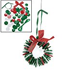 Oriental Button Wreath Ornament Craft Kit, Pack of 12