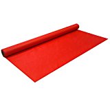 Party Essentials Heavy Duty Plastic Banquet Table Roll Available in 27 Colors, 40″ x 150′, Red