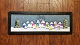 24 inch Personalized Snowman Family Painting, Handpainted, Custom, Grandma Christmas Present, Mom Gift, in distressed frame