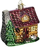 Old World Christmas Lake Cabin Glass Blown Ornament