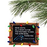 Carolina Panthers Official NFL 3 inch x 4 inch Chalkboard Sign Christmas Ornament
