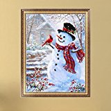 LAYs 5D Round Diamond Painting Christmas Snowman Embroidery DIY Cross Stitch Kit Home Wall Decor