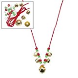 Beaded Jingle Bell Necklace Craft Activity Kit for Kids Jewelry Crafts-Makes 12