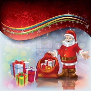 Christmas Greeting With Santa Claus And Gifts Royalty …