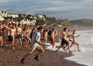 PICTURES: Budleigh Salterton Christmas Day Swim –