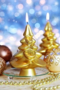 Beautiful Golden Christmas Candle Tree