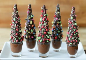 Christmas Tree Topped Chocolate Cream ·