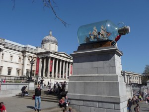 Boat in a bottle at Trafalgar Square