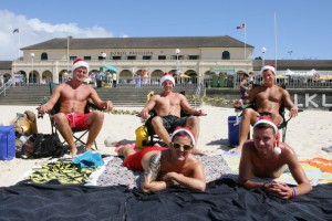 Australians Celebrate Christmas At Bondi Beach