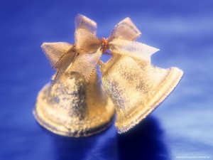 golden  Christmas bells