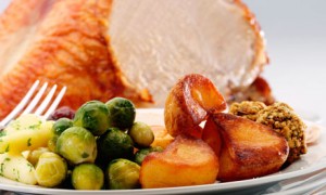 Feasting on Christmas dinner leftovers |