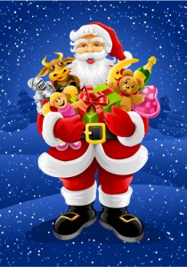 Santa Claus with Gifts for Children