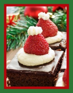 Christmas Santa Hat Brownies