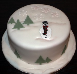 snowman cake