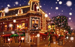 Dream Christmas Town Disneyland Colorful