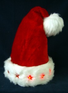 christmas hat with red lamp