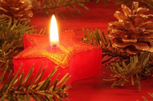 Red Star Candle Christmas