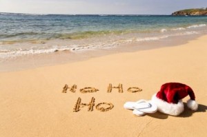 Santa Cap at Beach