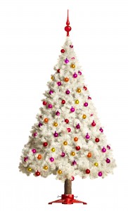 White & Red Christmas Tree