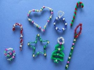 Christmas decorations by tiny tots