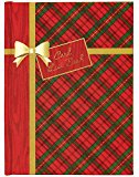 CR Gibson Holiday Tartan Christmas Card List Book